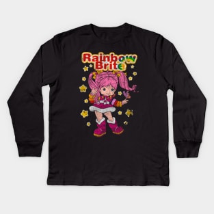 Rainbow Brite // Vintage Style Design Kids Long Sleeve T-Shirt